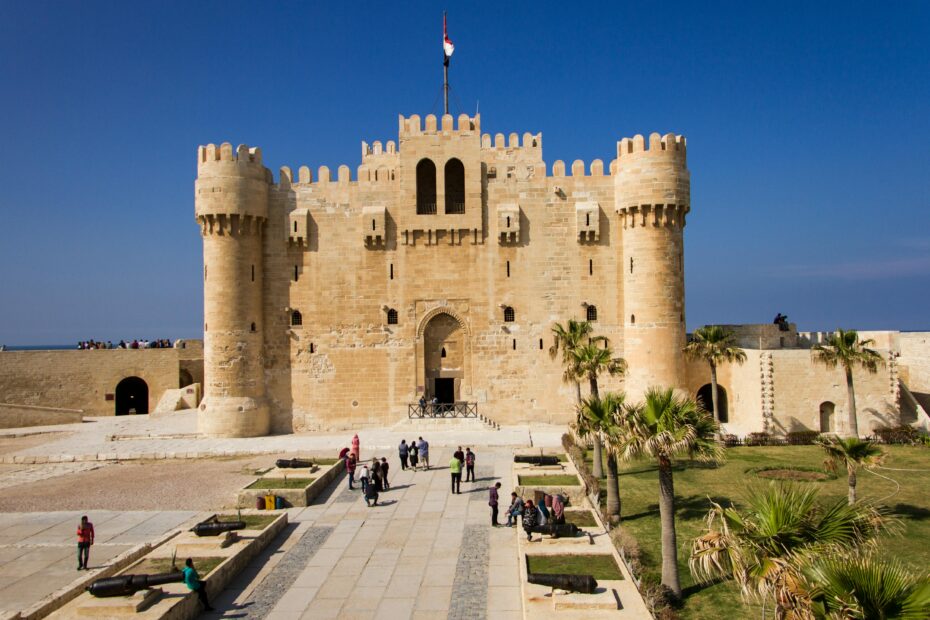Qaitbay Citadel in Alexandria, Egypt - A historic fortress built on the ruins of the ancient Lighthouse of Alexandria.
