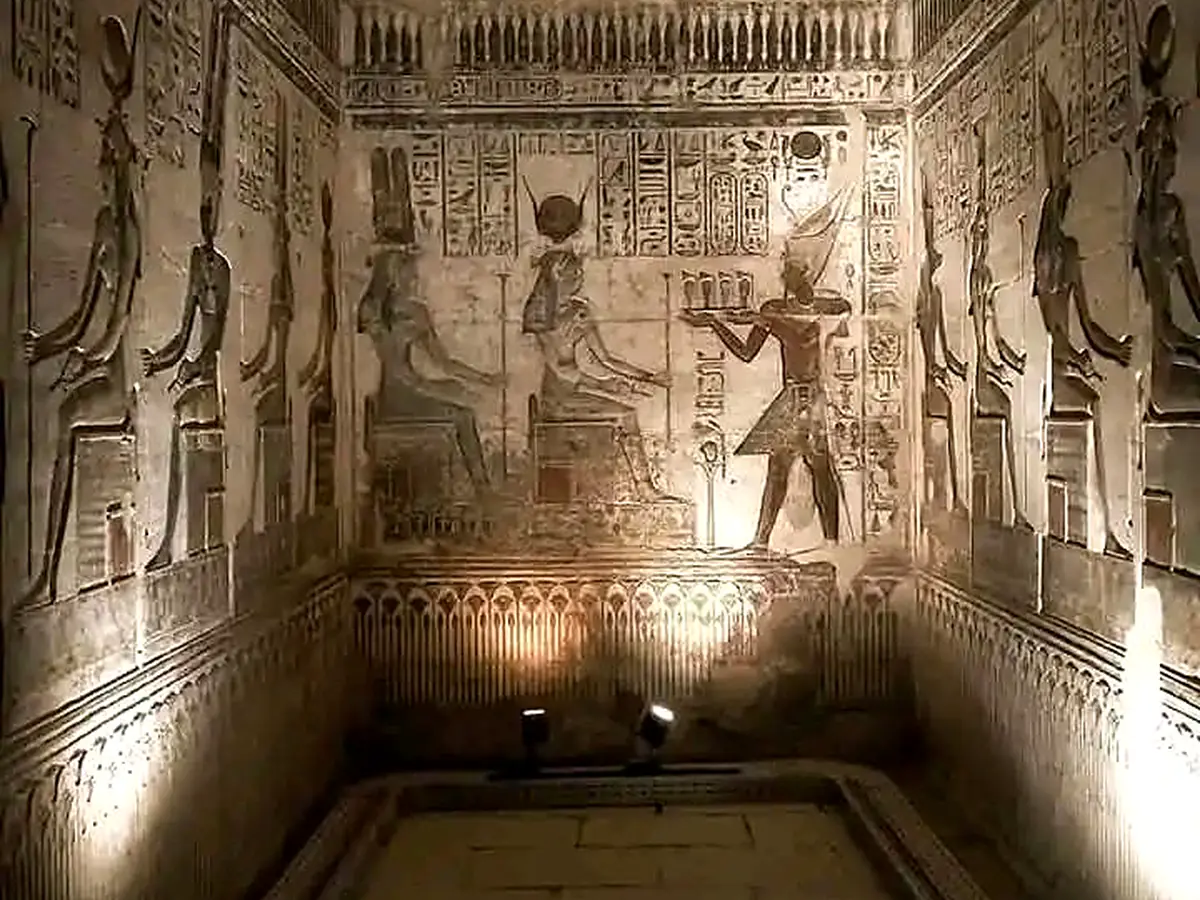 Decorated burial chamber connected with the Deir el-Medina necropolis