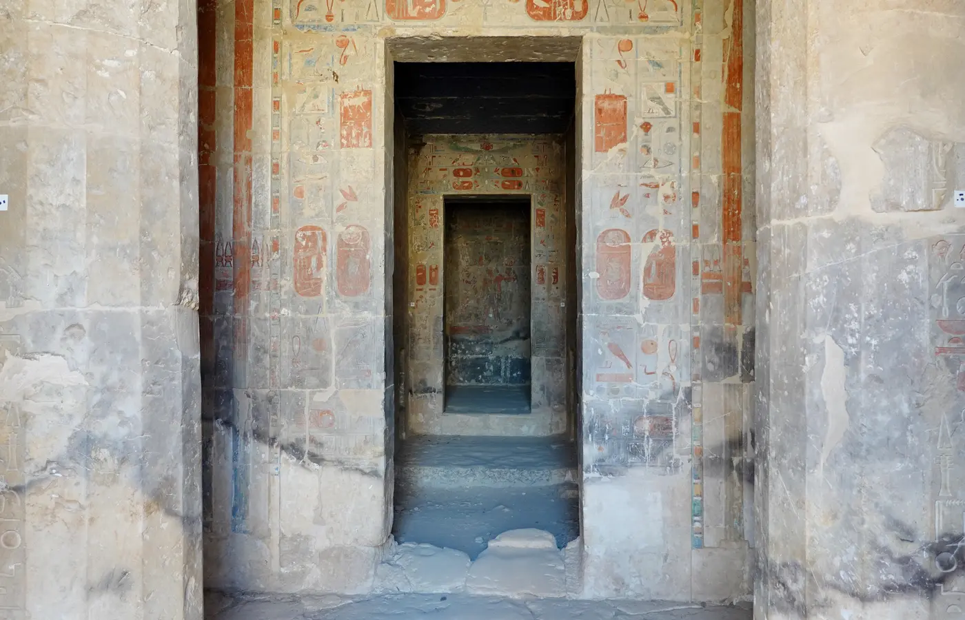 Hathor Chapel columns in Hatshepsut Temple