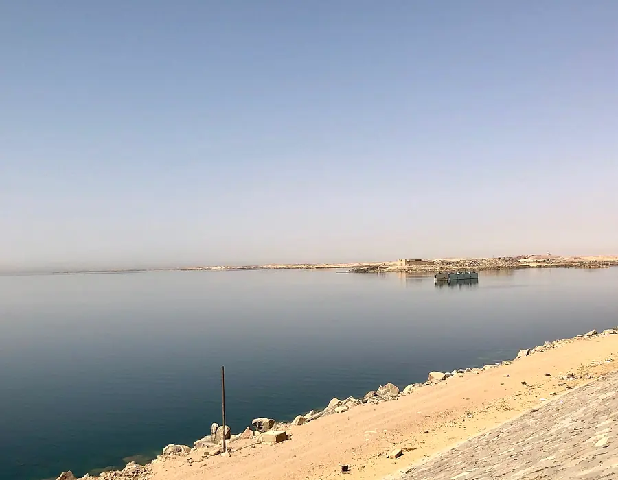 Aswan High Dam and Lake Nasser landscape