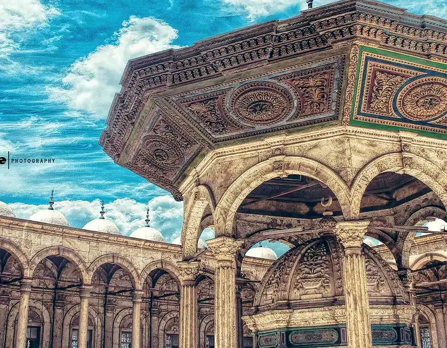 Mohamed Ali Mosque domes and courtyard