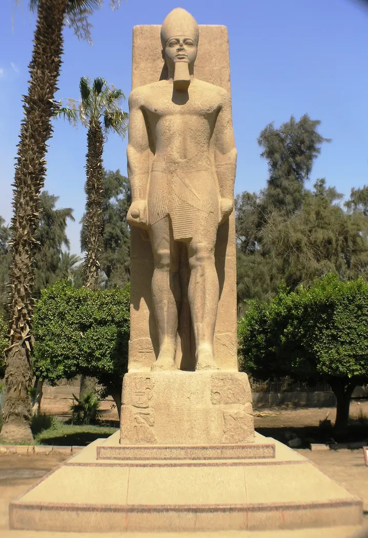 Standing statue of Ramesses II at Memphis Egypt