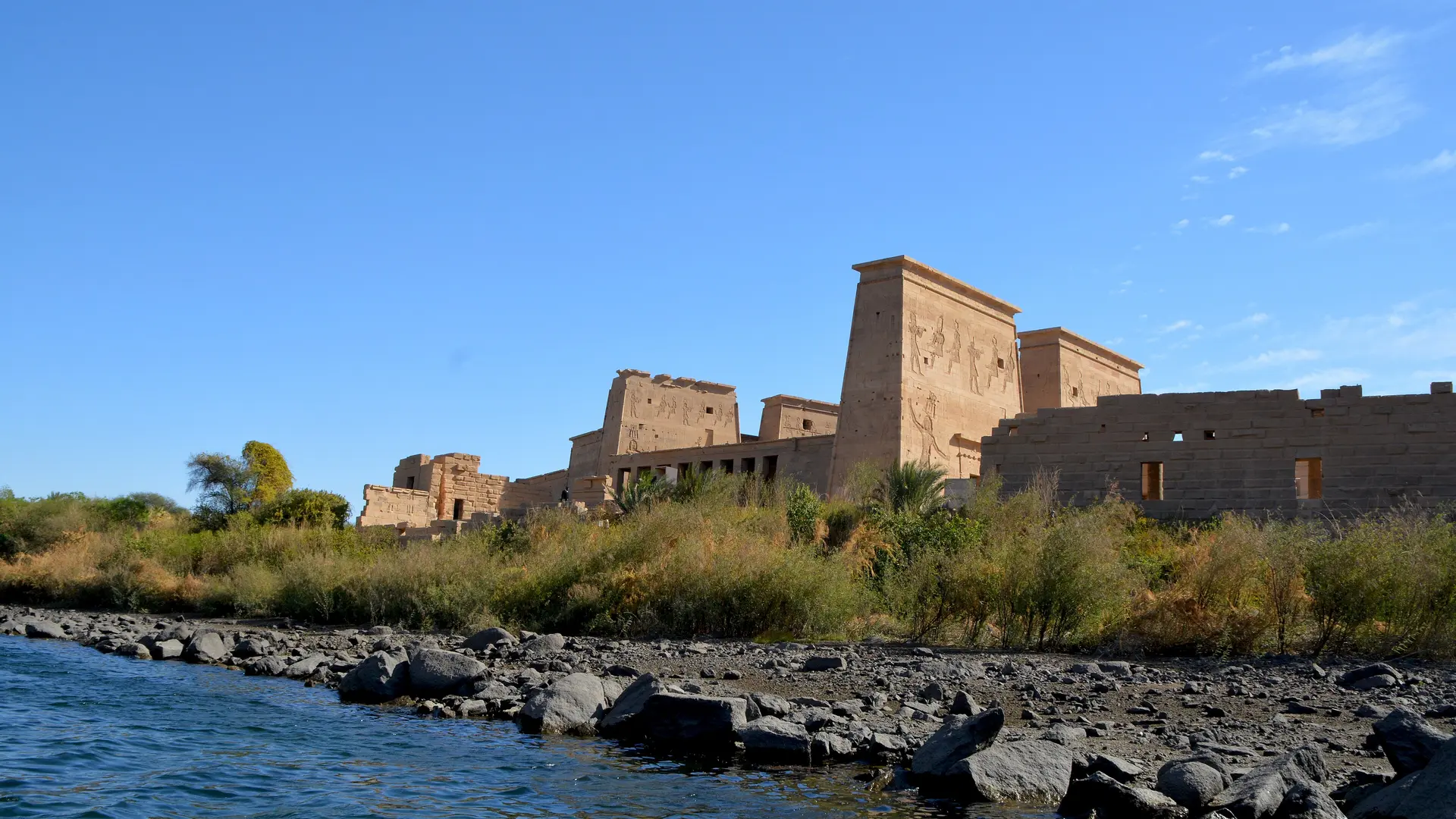 Philae Temple rising above the Nile