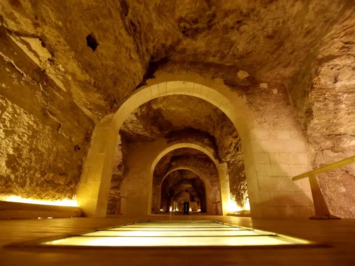 Underground corridor in the Serapeum of Saqqara