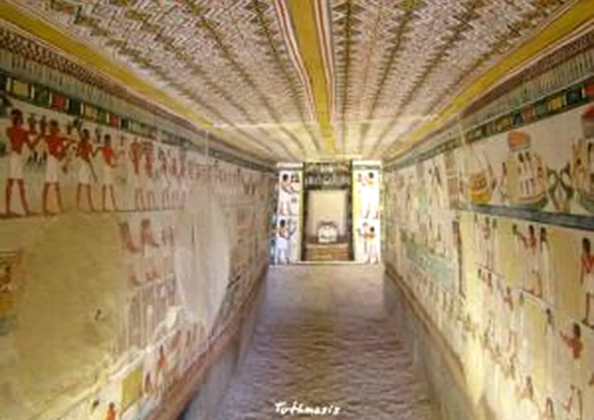 Harvest painting in the Tombs of the Nobles in Luxor, Tomb of Menna TT69