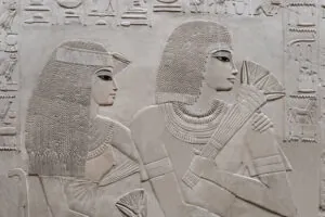 Noble couple relief in the Tombs of the Nobles in Luxor, Tomb of Ramose TT55