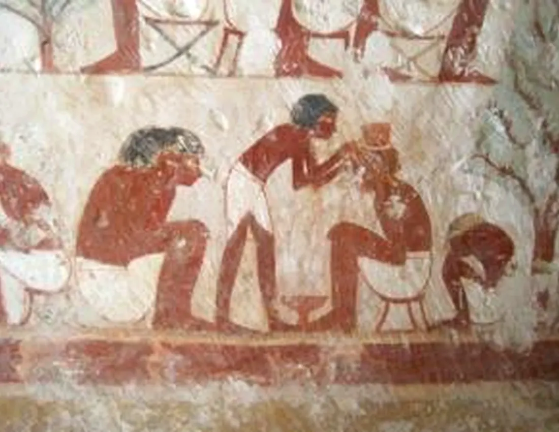 Daily-life painting in the Tombs of the Nobles in Luxor, Userhat TT56