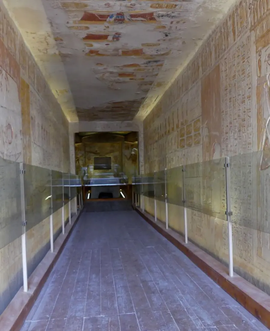 Hieroglyphic corridor in a royal tomb