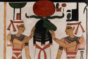 Hathor wall scene
